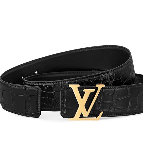 lv initiales 40mm crocodile belt|LV Initiales 40mm Reversible Belt Shiny Crocodile .